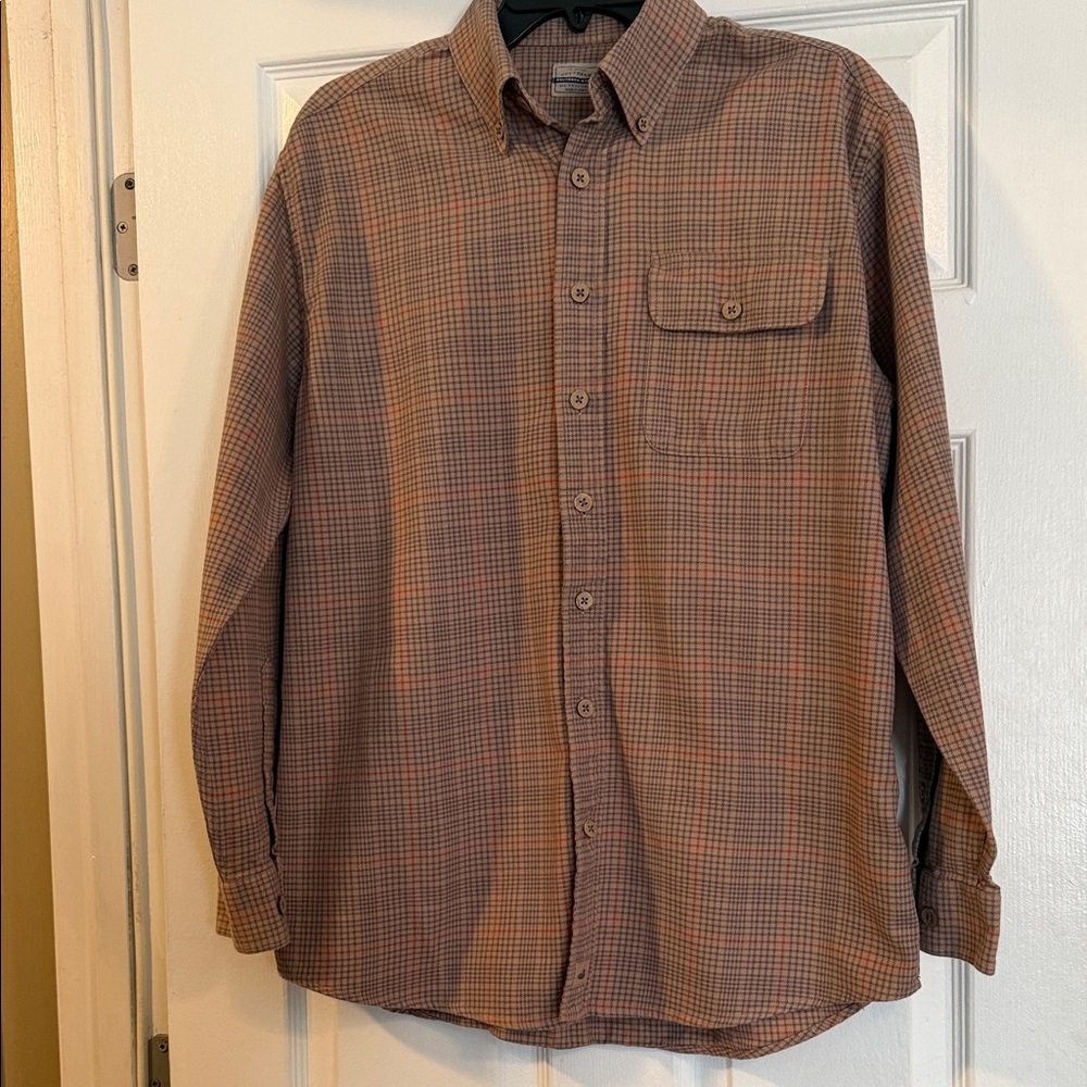 Southern Marsh Men's Tan Checkered Button Down Shirt